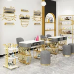 Light luxury style beauty salon furniture modern manicure nail table