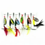 Lot 6pcs Spoon Metal Fishing Lures Set Spinner Baits Fishing Jig Hook Saltwater Jigging Lures