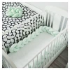 Lovely Braided Crib Bumper Plush Knot Cushion Decorative Bolster Pillow for Baby