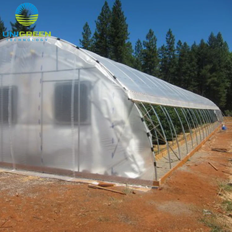 Low Cost double layer inflated film greenhouse