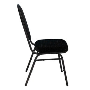 Low Price Used High Back Outdoor Black Stainless Steel Hotel Event Wedding Banquet Chairs