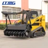 LTMG loader attachment wheel track skid steer loader with mulcher trencher rock saw sweeper snow blower auger hammer