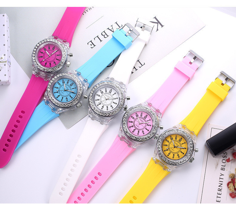 Buy Luminous Watch Women Led Digital Watch Men Waterproof 30m Colorful ...