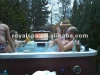 luxurious outdoor spa tub