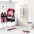 Luxury brand logo 3d print  waterproof shower curtain for bathroom 4 piece