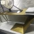 Import luxury furniture brushed gold hallway console table high end customized unique design stainless steel console table from China