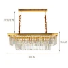 luxury modern large crystal rectangle chandeliers pendant lights