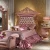 Import Luxury pink color with gold children girl bedroom furniture ,gold single bed with italian bedroom sets luxury -ART91000 from China