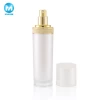Luxury white silver cup cosmetic bottle and jar set bottle spray and pump