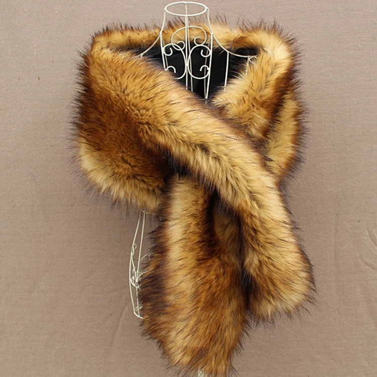 Luxury Winter Custom Color Fake Fur Shawl Cape