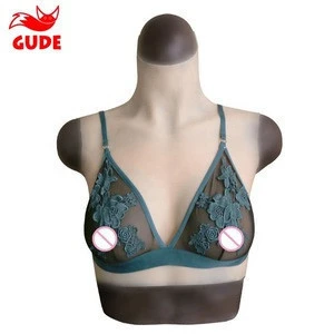M size B cup Half Body Trandsgender Tit Crossdresser Breast Plate Breast Form Boobs, Liquid silicone boobs for man cross dresser
