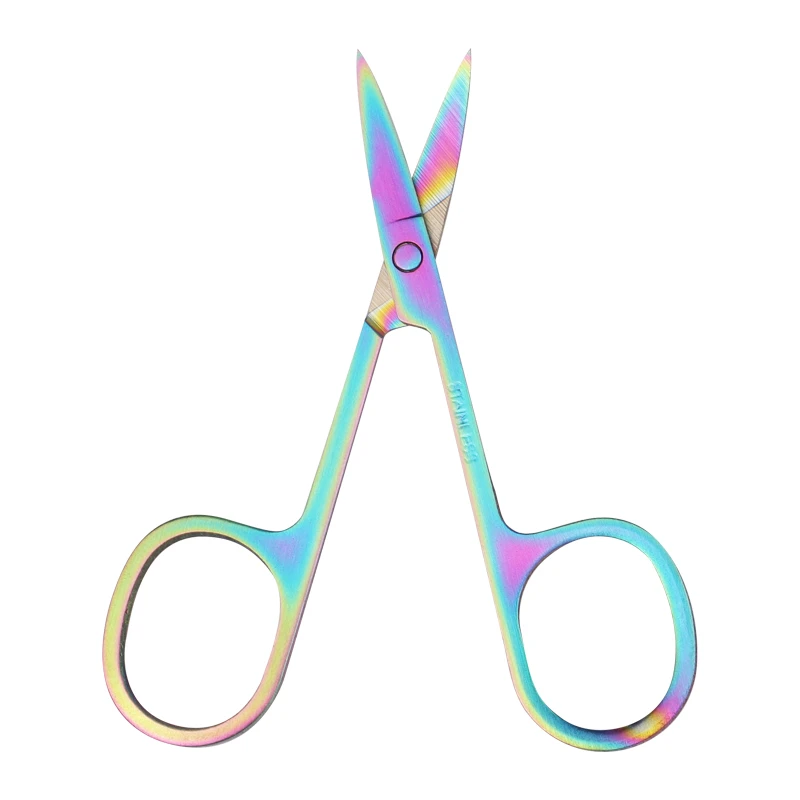 Make Up Scissors Private Label Multi Color Eyelash Scissors For Eyelash Extension Tweezers Eyebrow Stainless Steel