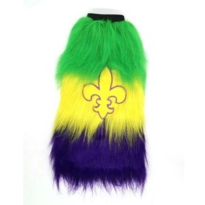 Mardi Gras Fleur de Lis Furry Leg Warmers Party Supplier YL1031-1