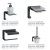 Import Matt black luxury wall mount bathroom accessories hotel towel rack shelf from China