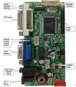 MDV6822 PC Board With Audio Power Amplifier For TFT LCD Panel Come True LCD Display Or Advertising Machine Digital Photo Frame