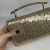 Import metal handle ladies bags shiny sequins golden women party hand purses evening clutches from China