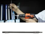 Metal Rechargeable Drill Electric Screwdriver Dedicated Flexible Shafting Torque Drill Rods, Length: 30cm