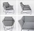 Import Metal Stainless Steel Frame Sofa Polyester Fabric With Arms Modern Style Fabric Living Room Sofa Chair from China