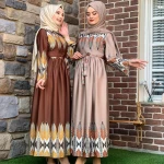Middle East Abaya Long Sleeve Dress Muslim Women Long Sleeves Islamic Clothing