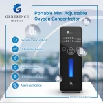 Mini 2L Adjustable Atomization Oxygen Concentrator, Portable In-Car Nebulizer, Home Oxygen Making Machine with Anions