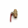 Mini Ball Valve With Red Handle Brass Ball Brass Threaded Waterspare Parts Pipe Valves