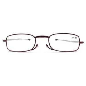 mini slim metal foster grant magnivision folding reading glasses with case