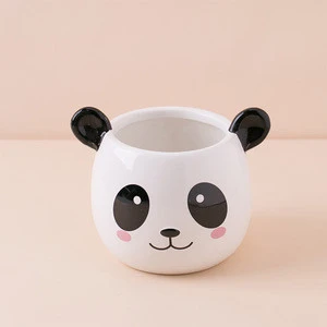 Mini Small Lovely Panda Ceramic Flower Pots Nursery
