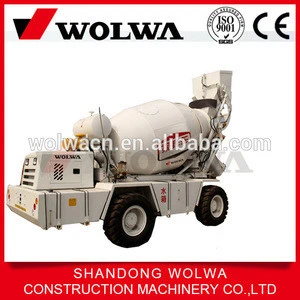 Mobile concrete mixer GNJB-1000 1CBM self-made chassis with cement  elf- feeding bucket 1CBM mobile concrete truck low price