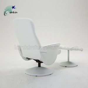 Modern Design Living Room Ottoman White Leather China Reclining Living Room Chair