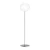 Import modern floor lamp in polished Satin nickel chrome finish with opal white glass ball from China