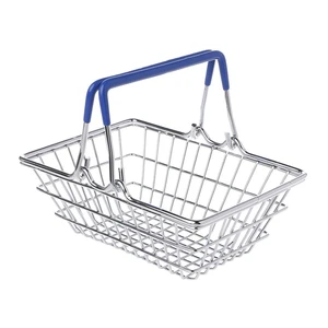 Modern hand-held basket metal wire basket storage basket with 4 colors