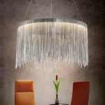 Modern luxury tassel chain aluminum chandelier pendant lamp