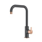 Modern Rose gold brass kitchen faucet black kitchen tap