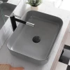 Modern Sanitary Ware Bathroom Rectangular Matte Black/Green/Gray Ceramic Sink Countertop Hand Wash Art Basin