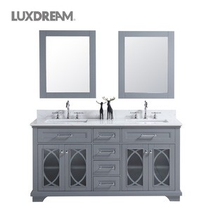 modern solid wood bathroom vanity bathroom furniture with grey paint finished