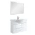Import modern style corner cabinet bathroom vanity with ceramic basin from China