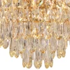 Modern Style Warm White Customized Indoor Home Villa 60w Luxury Crystal Pendant Hanging Lamp