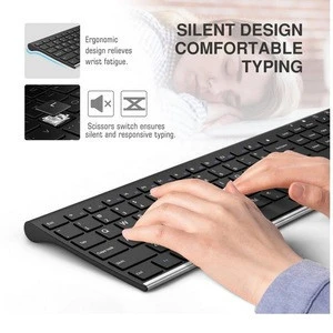 MoKo 2.4G Wireless Ultra Thin Rechargeable Computer Keyboard for Android/Windows/Laptop/Desktop/PC/Notebook