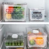 MONAZONE Refrigerator Food Storage Containers With Drainer Kitchen Storage Vegetable Fruit Fresh Box Organizer With Lid