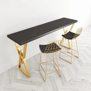 Morden european design metal bar counter table stools set