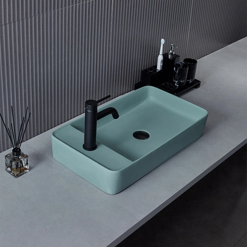 Most Popular Solid Surface Artificial Stone Resin Wash Basin Table Counter Top Rectangle Sink Toilet Modern Basins