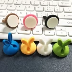 Multi-functional Silicone Cable USB Wire Cord Organizer Desktop Cable Holder Cute Ear Clicks Earphone Wire Cable clip holder