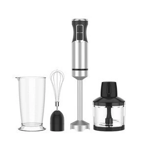 Multi-Use 800W Immersion Hand Stick Blender with LED Light Food Processor Mixing Beaker and Whisk Electric Hand Blender