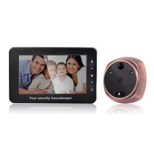Multifunctional Digital Door Peephole Viewer with Doorbell 4.3inch Screen Night Vision Auto snapping Function Home anti Theft