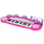 Musical Kids Electronic Keyboard 37 Key Piano W/ Microphone, Pink