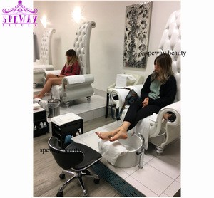 nail care equipment 2018 modern pear white spa foot chair with pedicure sink
