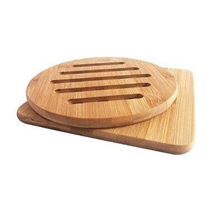 Natural Anti-Hot Non-Slip Bamboo Trivet Mat Set Kitchen Wooden Hot Pads Trivet Heat Resistant Pads for Hot Dishes Bowl