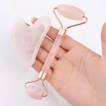 Natural Rose Quartz Gua Sha Kit for dropshipping