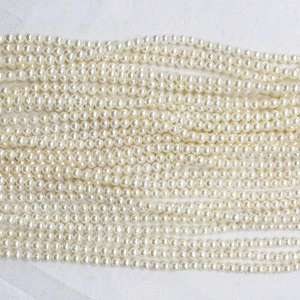 Natural White Fresh Water 6mm Pearl Beads 16&#39;&#39; Round Pearls Strand For Jewellery Making