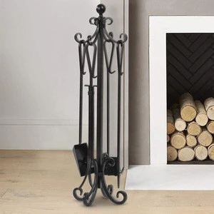 New 5 piece fireplace tool cast-iron stove flame pit frame shovel broom chimney poker stove accessories combination